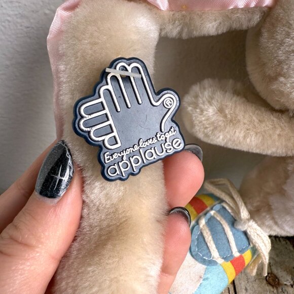 1983 Applause Big Jackson Rapper Bunny Plush Rabbit New With Tags - Picture 3 of 6